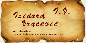 Isidora Vračević vizit kartica